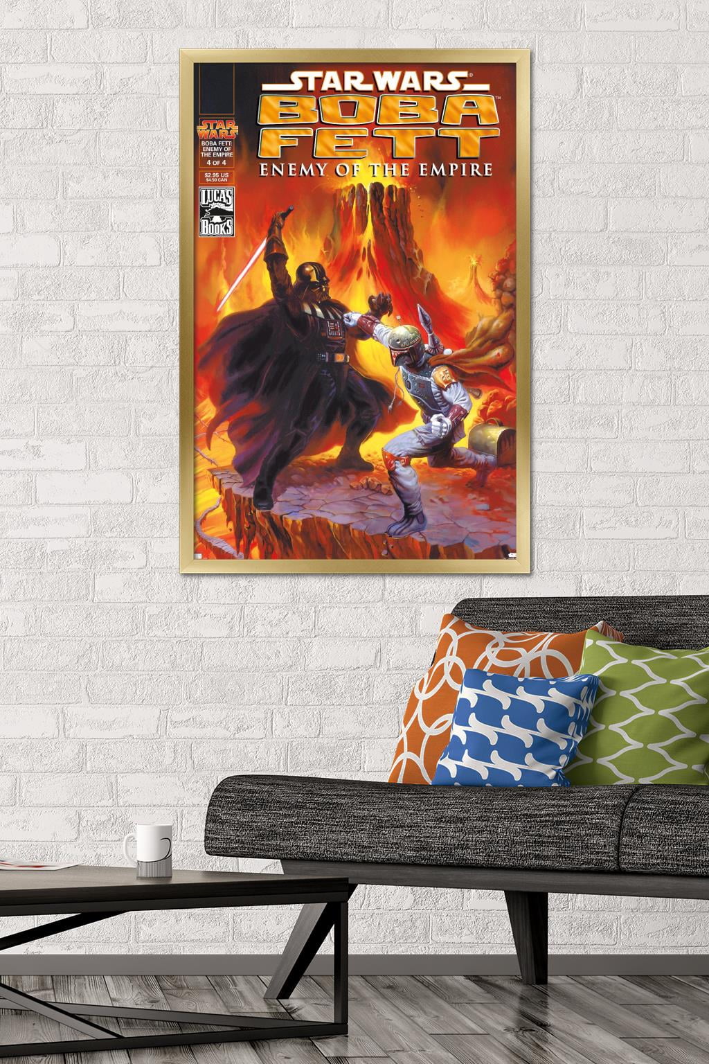 Star Wars: Saga - Boba Fett - Enemy Wall Poster, 22.375" x 34", Framed