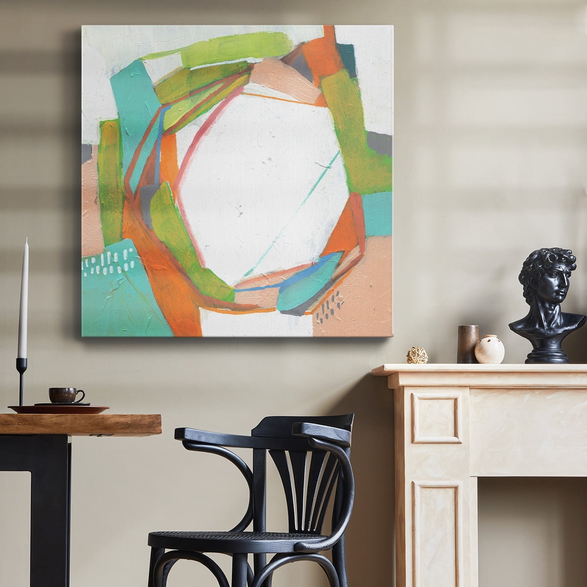 Wexford Home Candy Whorl II-Premium Gallery Wrapped Canvas, 32" x 32" - Ready to Hang