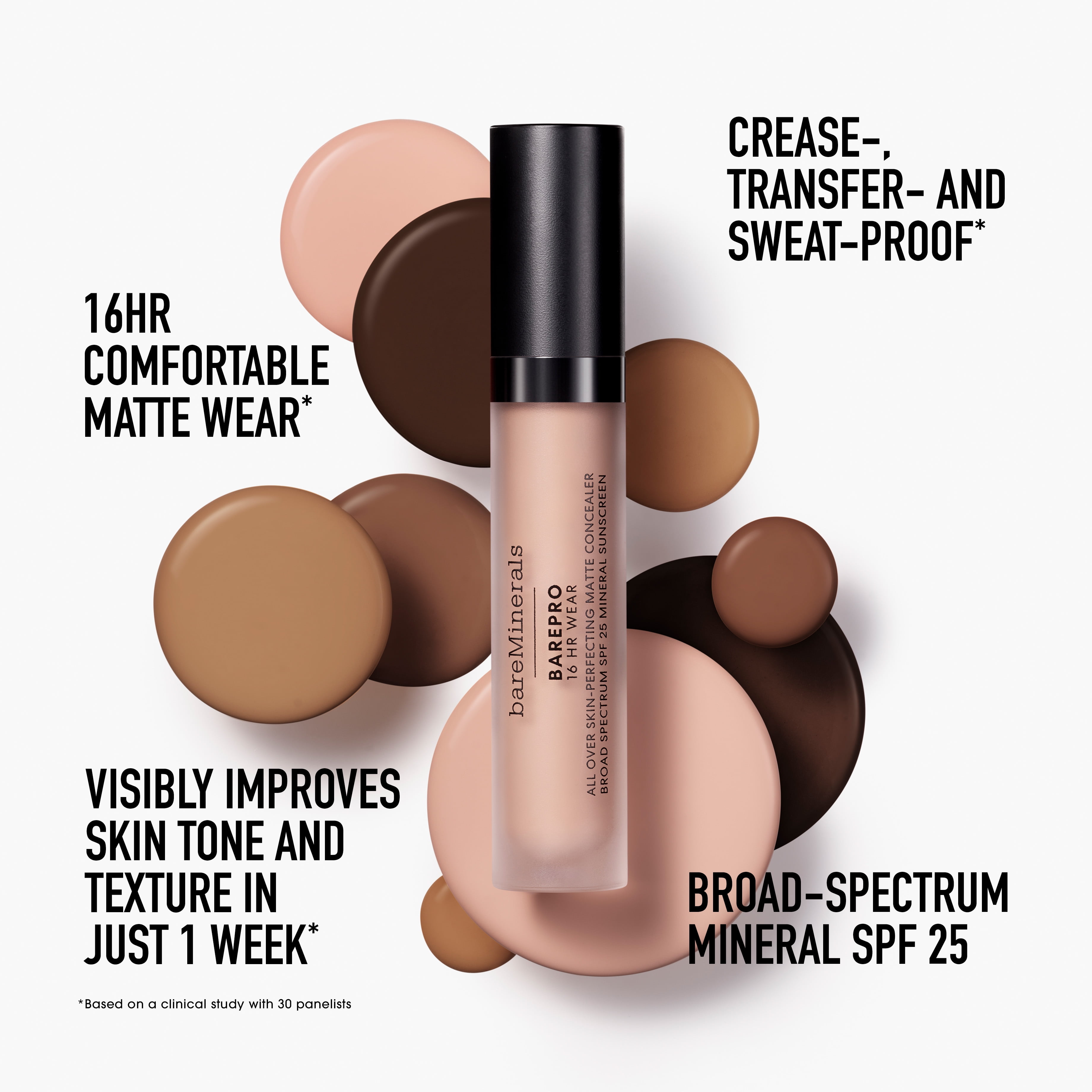 Barepro 16Hr All Over Skin-Perfecting Matte Concealer Mineral Spf 25 - 100C Fair