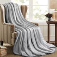 thumbnail image 3 of Fleece Blanket King Size Extra Soft Cozy Microfiber Bed Blankets 90" x 108" Luxury Warm Light Velvet Throw Blanket for Couch Sofa (Gray), 3 of 6