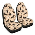 thumbnail image 7 of ZIATUBLE Dachshund Coffee Car Seat Covers Stretchy Vehicle Bucket Seat Cover Set 2 Packs Auto Seat Accessories Breathable Interior Vehicle Seat Protectors for Most Cars SUV Sedan, 7 of 7