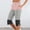 Pink, variant on Womens Elastic Waist Color Block Split Hem Capri Pants, Minimalist Color Block Design with Casual Silhouette Green S