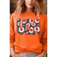 thumbnail image 5 of Floral USA Graphic Fleece Sweatshirts, 5 of 7