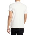 thumbnail image 3 of Trojan Diagonal Jacquard Panel Polo Shirt, White, 3 of 6