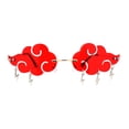 thumbnail image 1 of Rimless Cloud Shape Lens Lightning Bolt Tessle Runway Fashion Sunglasses Gold Red, 1 of 4