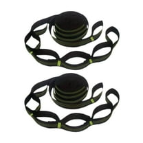 oshhni 2Pcs 2M Straps Hammock Belt Rope for Swing Travel Camping Hammock Green