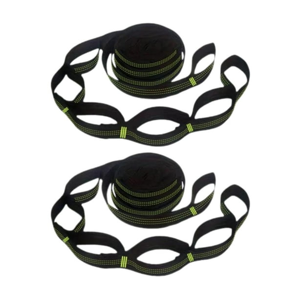 2 correas para hamaca, reforzadas y resistentes, para árbol de hamaca. Verde