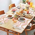 thumbnail image 2 of Pink Marble Gold Wave Pattern Summer Placemats Table Placemats Set Of 4-Linen Kitchen Washable Placemats Table Mats 11.8"x17.7" Non-Slip Heat Resistant, 2 of 6