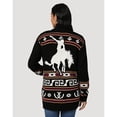 thumbnail image 2 of Wrangler Womens Wrangler Western Retro Cowboy Knit Full Zip M Multi, 2 of 2