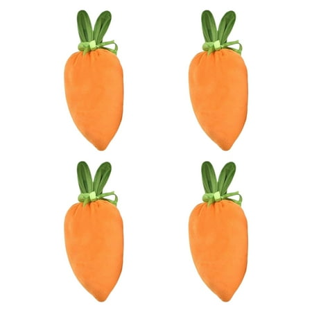 HOMYL 4 Pieces Easter Gift Bags Candy Bags for New Year Outdoor Party with Bunny Ears