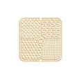 thumbnail image 2 of Large Dog Lick Mat For Anxiety Relief, Slow Feeder Licking Pad For Boredom And Stress, Pet Calming Mat For Grooming Bathing And Training, Food Grade Dispenser, 1Pack Beige, 2 of 7