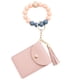 thumbnail image 2 of Cartera de cuero sintético, tarjetero, llavero, organizador y almacenamiento, pulsera de cuentas de silicona, tarjetero de color liso, llavero, billetera de cuero con flecos, compartimento para varias, 2 of 6