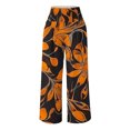 thumbnail image 4 of Runfenguu Y2K Pants, Wide Leg Sweatpants Women Women Casual Loose Print Elastic Waistband Pocket High Waisted Straight Leg Pants, 4 of 5