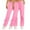 Pink, variant on Fnooota Sweatpants for Women, Elastic Waist 2 Piece Workout Casual Jogger Pants Navy Size 2XL