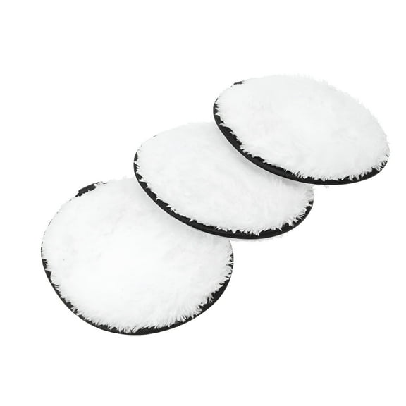 ACDANC 3pcs Makeup Remover Puffs Microfiber Towel Cloth Pads Face Cleansing Reusable Washable Wipe Pads Natural Remover Lazy Use (White/Oval)