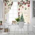 thumbnail image 5 of Fsddascl Christmas Tree Blackout Curtains for Bedroom/Living Room, Thermal Insulated Kitchen Curtains, Xmas Tree Snowflake Balls Botanical Grommet Darkening Window Treatment Drapes 52"x72"x2, 5 of 6