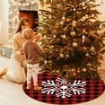 thumbnail image 6 of Boovnll Christmas Tree Skirt, 36" Large Soft Xmas Decor Red White Black Plaid Printing Mat Tree Skirt for Winter Holiday Xmas Tree Mat Party Decor, Christmas Decorations, 6 of 6