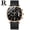 Black Rose Mesh Belt, variant on Men's watch with digital dial, butterfly clasp, steel band, mesh strap, waterproof, luminous, three sub-dials, six hands, quartz wristwatch for men