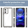 thumbnail image 6 of Case for Xiaomi Redmi Note 12 Phone Case Slim Dropproof [Defend from Drop/Scratch/Slip/Fingerprint] Clear Acrylic Hard Back Soft TPU Bumper Hybrid Phone Cover for Xiaomi Redmi Note 12-Crystal Black, 6 of 16