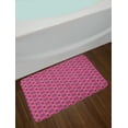thumbnail image 2 of Yellow and Purple Bath Mat, Vertical Stripes on Geometric, Plush Bathroom Decor Mat with Non Slip Backing, 29.5" X 17.5", Hot Pink Dark Taupe, by Ambesonne, 2 of 2