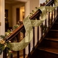 thumbnail image 5 of BSJJY 354" Gold Sparkly Christmas Ribbon, Elegant Glitter Finish with Durable Plastic Material, Easy to Shape and Tie, Great for Gift Packaging, Wreath Embellishment, or Holiday Table Decor, 5 of 6