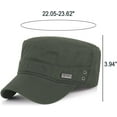thumbnail image 6 of Unisex Cadet Army Cap Military Adjustable Flat Top Hat for Men Women, 6 of 6