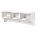 thumbnail image 2 of Costway Hanging Entryway Cubbie Storage Shelf Wall Mount Coat Rack w/ Hooks White, 2 of 7