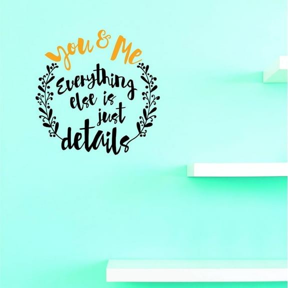 Custom Decals You & Me Everything Else Wall Art Size: 12 X 12 Inches Color: Multi