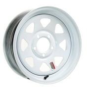 DEXSTAR 2-Pack Trailer Rims 14x6 5 Bolt Hole 4.5 in. OC White Steel Spoke Wheel