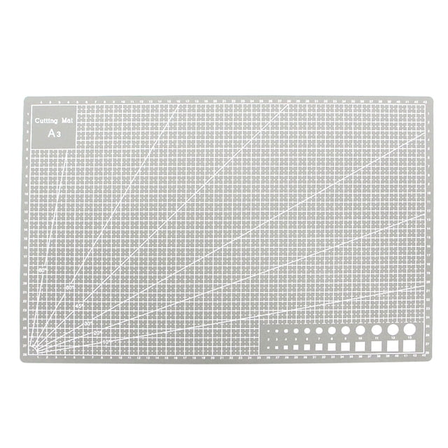 Placa A3 Línea de cuadrícula Estera Papel antideslizante Tablero para manualidades Escuela Hogar Oficina Artesanía Suministros de bricolaje, Gris Advancent HA003891-02