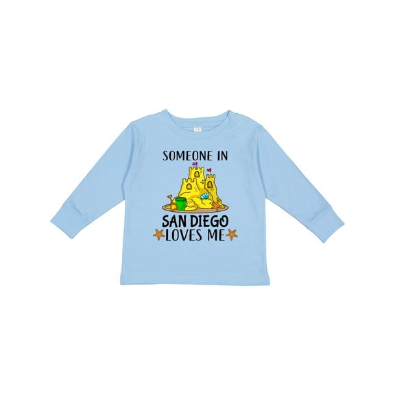 Inktastic Someone in San Diego Loves Me Boys or Girls Long Sleeve Toddler T-Shirt