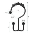 thumbnail image 3 of AmazerBath Black Shower Curtain Hooks Rings, Rust-Resistant Metal Double Glide Shower Hooks for Bathroom Shower Rods Curtains, Set of 12 Hooks - Matte Black, 3 of 8