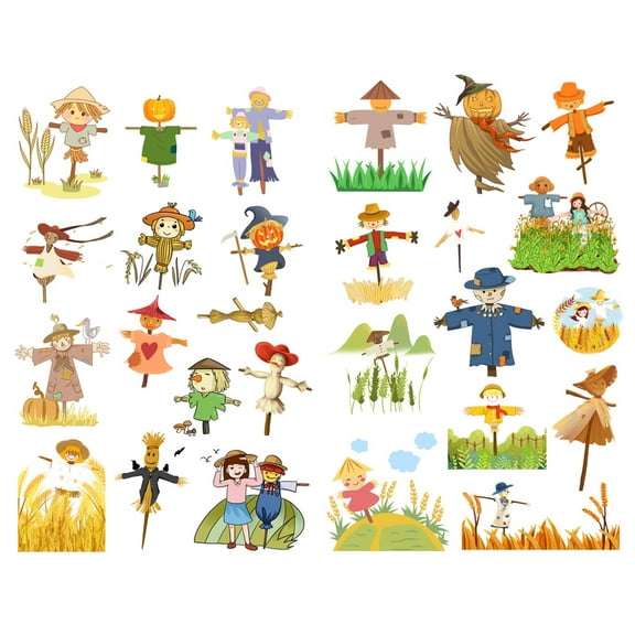 Kawaii Scarecrow Aesthetic Sticker Pre-cut Cute Diary Travel Paper Journal Stickers Scrapbooking Stationery Sticker Flakes Art Supplies
