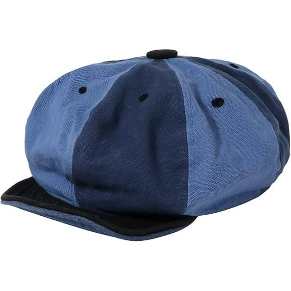 Mens Cotton 8 Panel Ivy Newsboy Cap Peaky Herringbone Cabbie Gatsby Hat Applejack Cap Bakerboy Beret Flat Hat, Unisex