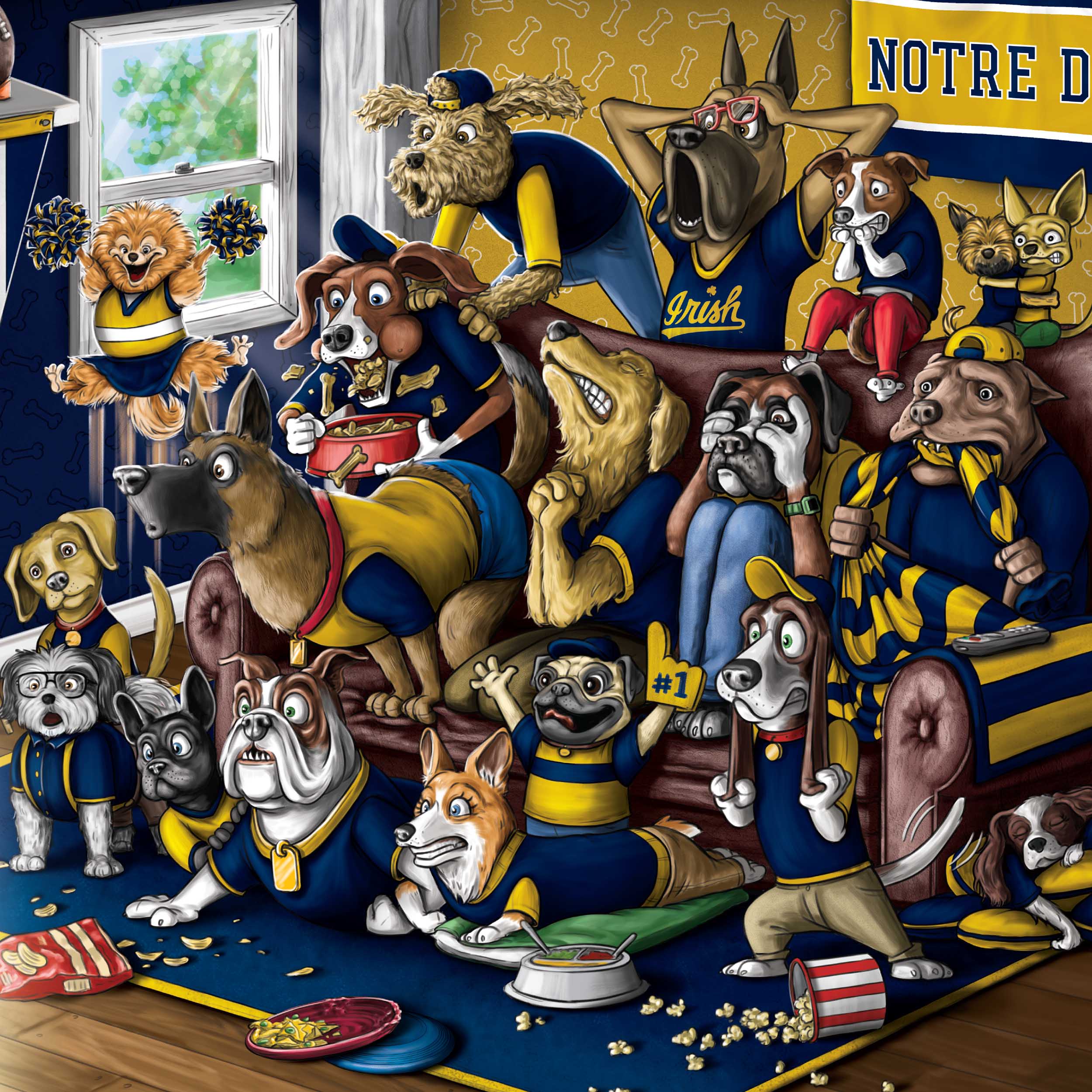 YouTheFan NCAA Notre Dame Fighting Irish Purebred Fans Wall Art