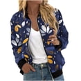 thumbnail image 2 of LOVZFMLL Vestes pour Femmes Sweat à Manches Longues avec Fermeture Éclair Veste Décontractée Tricotée Épaisse de Baseball, 2 of 5