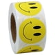 thumbnail image 1 of Pegatinas de círculos con puntos de cara feliz CHAO 3 rollos 1500 unidades color amarillo, 1 of 4