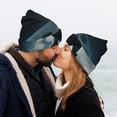 thumbnail image 5 of Lsque Moon Wolf Warrior Pattern Knitted Beanie, Unisex Winter Hat, Knit Hat Winter Beanies Thick Fisherman Beanies Cuffed Plain Skull Caps, 5 of 6
