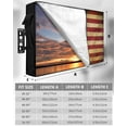 thumbnail image 2 of American Flag Vintage Outdoor TV Cover 48-50 Inch Weatherproof, Blue Star Red Striped Waterproof Outdoor TV Covers, 2 of 7