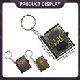 thumbnail image 3 of Mini Bible Keychain Pendant - Purple - a Style - Wallet Keychain Pendant Genuine Keychain Book Keychain Key Ring Religion - 1 Keychain, 3 of 9