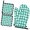 Green and White Checkered Pattern, variant on Orange and White Checkered Pattern 2 Pack Oven Mitts Pot Holders Set, Kitchen Insulation Gloves with Hanging Loops, Stain Resistant Gift Ideas for Holiday Birthday Gifts