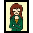 thumbnail image 2 of Daria Adult Cartoon Mens Black Short Sleeve Graphic Tee- Medium, 2 of 4