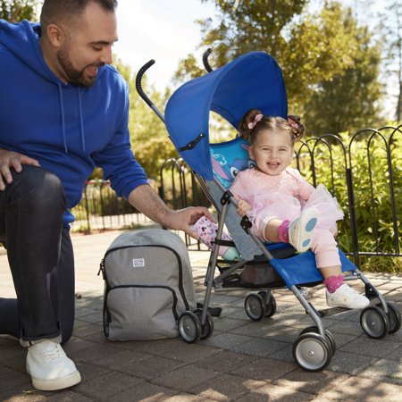 DISNEY BABY COMFORT HEIGHT CHARACTER TODDLER UMBRELLA STROLLER WITH BASKET, TROPICAL STITCH