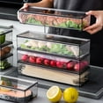 thumbnail image 7 of Yatlte Rectangle Acrylic Box, Shelf Organizer Bins, Plastic Kitchen Cutlery Tray and Utensil Silverware Storage Container with Cover, Dinnerware Holder for Spoons Forks Knives, 7 of 7
