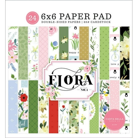 UPC: 0787790445524 | Flora No.4 6×6 Paper Pad – Carta Bella