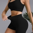 thumbnail image 5 of Hessimy Women's Yoga Outfits 2 Piece High Waisted Leggings with Sports Bra Gym Clothes Sets(Black,L), 5 of 8