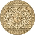 thumbnail image 1 of Ahgly Company Indoor Round Medallion Brown Traditional Area Rugs, 6' Round, 1 of 4