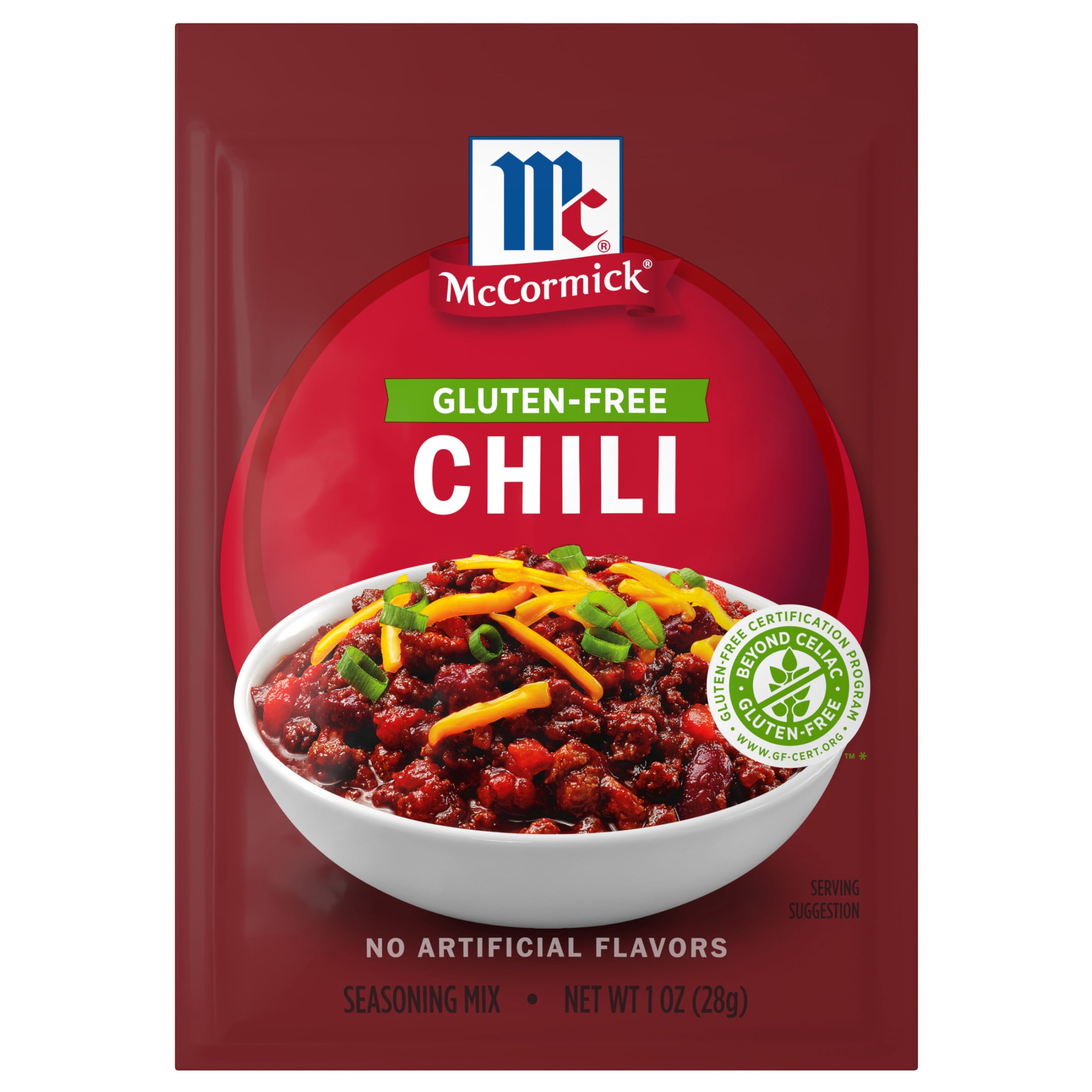 (3 pack) McCormick Gluten Free Gluten Free Chili Seasoning Mix, 1.0 oz Packet