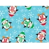 Pack of 1, Roly Poly Penguins 18" x 833' Gift Wrap Full Ream Roll for Holiday, Party, Kids' Birthday & Special Occasion Packaging