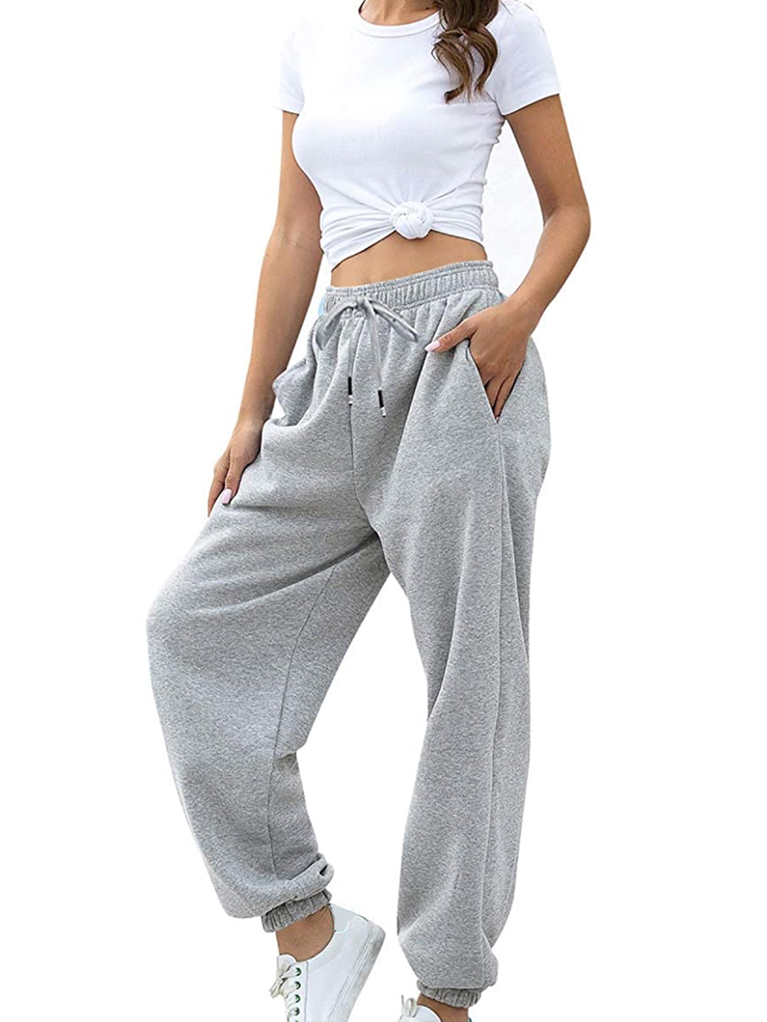 Womens Tapered Leg Casual Sweatpants Tracksuit Bottoms Harem Joggers Pants  with Pockets for Running Workout - Walmart.com